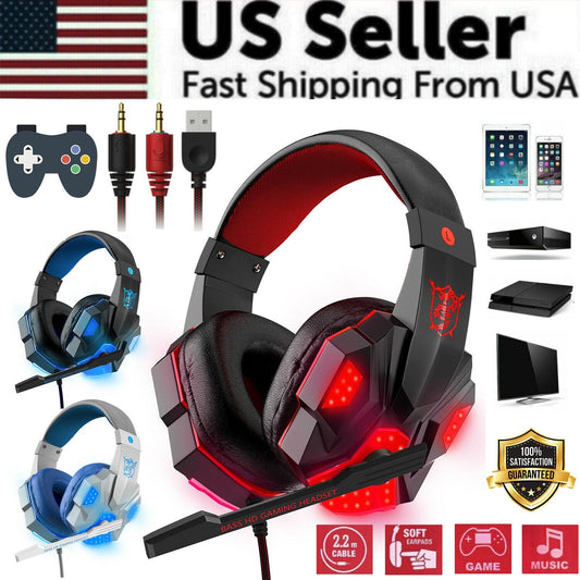 Crossplay LED Gaming Headset — 3.5mm gaming headset with LED lighting and microphone for PC, PS4 and Xbox One