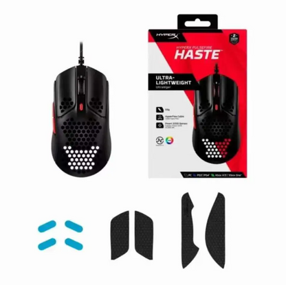 Wired USB Optical Gaming Mouse in red, side profile